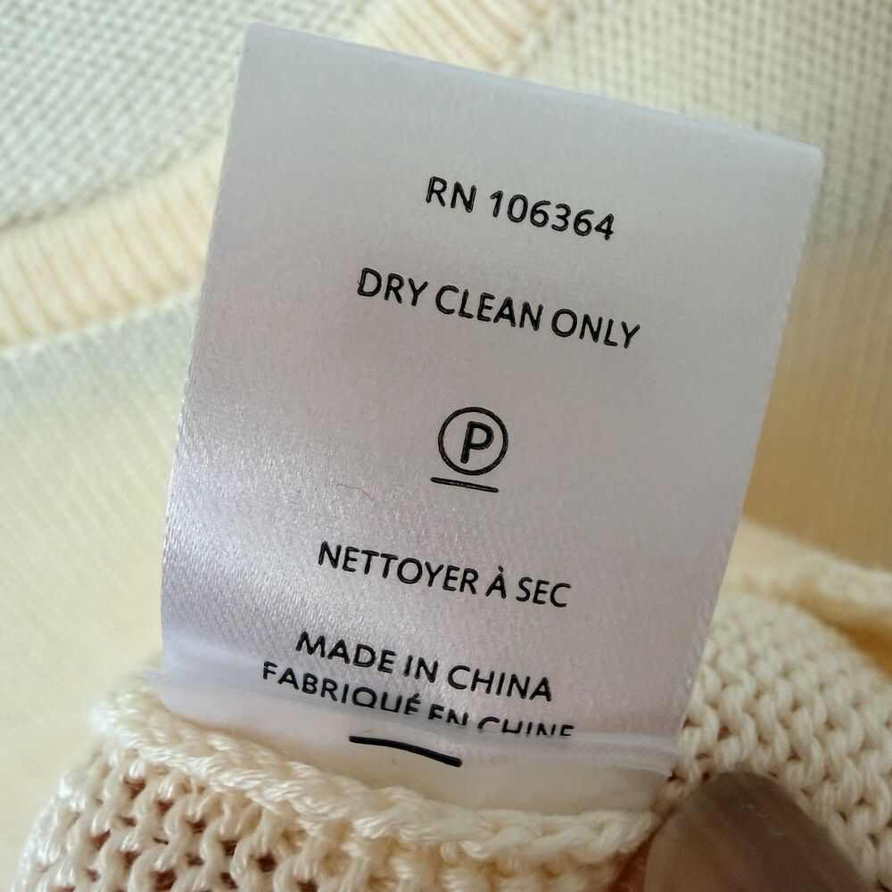 Kule Light Yellow Cotton Knit Sweater Women’s Medium Long Sleeve Crewneck Luxury - Picture 11 of 11